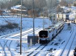 A frosty, snowy morning greets Amtrak train #20(2) following its overnight stay in Lynchburg